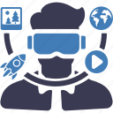 virtual reality, augmented, virtual, reality, glasses, eye, view