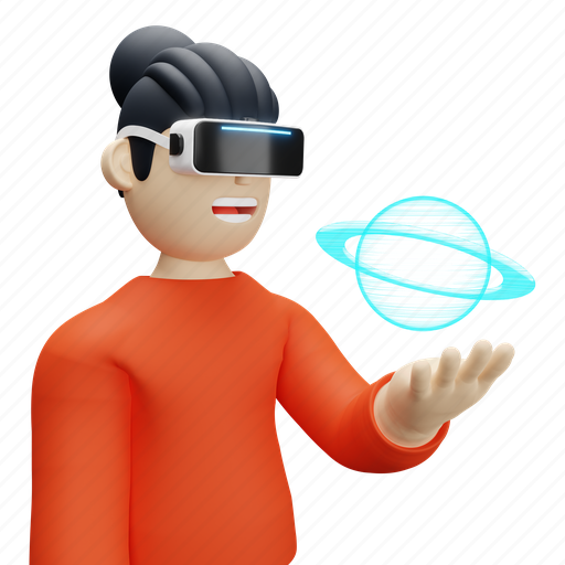 Vr, technology, virtual, reality, glasses, device, simulation 3D illustration - Download on Iconfinder