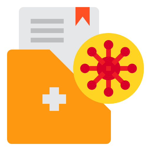 Document, health, medical, result, virus icon - Free download