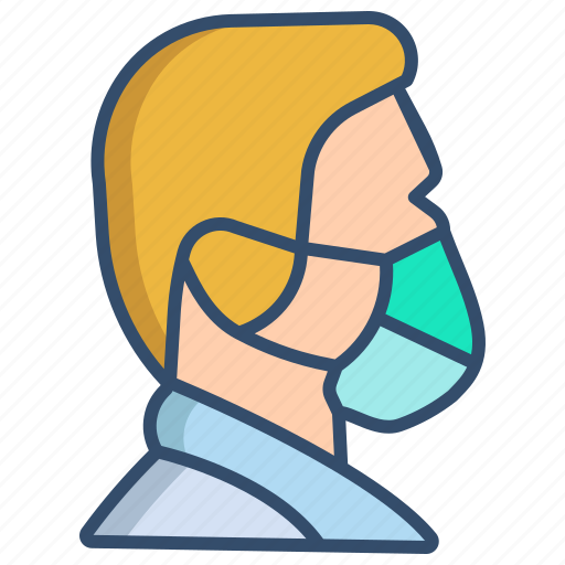 Male, with, mask icon - Download on Iconfinder on Iconfinder