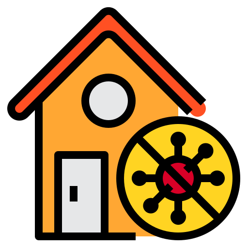 At, home, house, protect, stay, virus icon - Free download