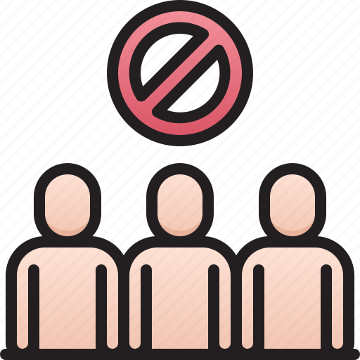 No, crowd, people, group, team, forbidden, person icon - Download on Iconfinder