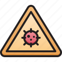 warning, virus, triangle, error, shape, alert, security, arrow, bacteria