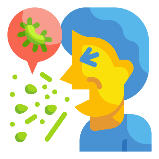 Bacteria, cough, illness, pacient, sickness, sneeze, virus icon - Free download