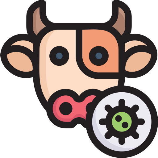 Animal, cow virus, disease, epidemic, infection, transmission, virus icon - Free download