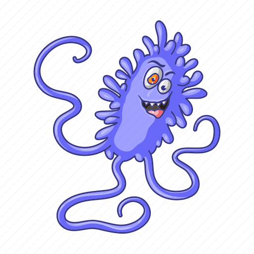 Bacterium, cute, funny, infection, medicine, microbe, virus icon - Download on Iconfinder