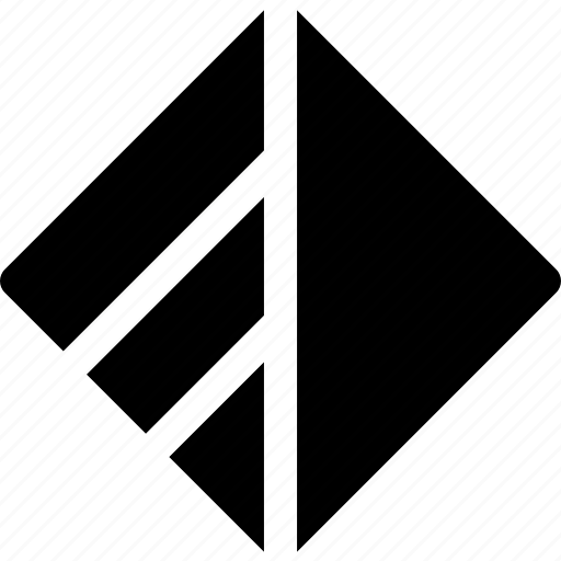 Geometric, half, highlight, rhombus, shape icon - Download on Iconfinder