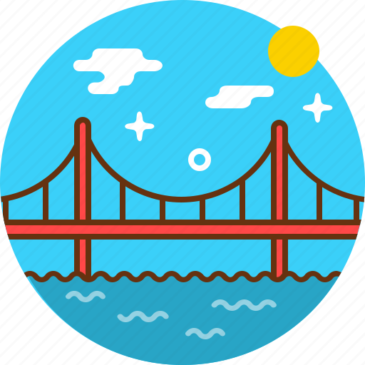 Bridge, crossing, golden gate, san francisco icon - Download on Iconfinder