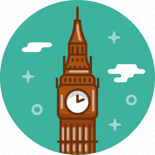 Big ben, clock, england, london, tower icon - Download on Iconfinder