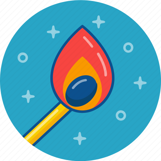 Burn, fire, flame, match icon - Download on Iconfinder