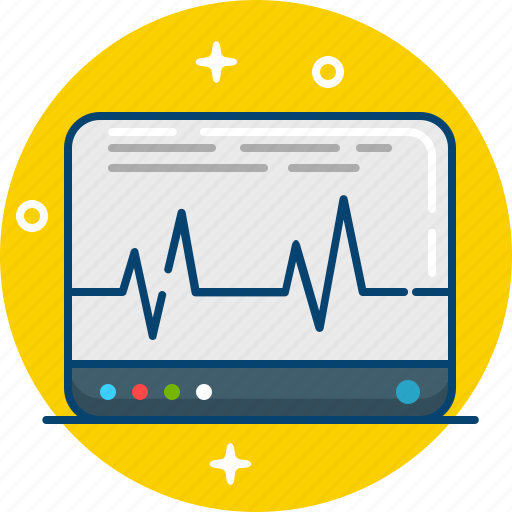 Ecg, electrocardiogram, graph, monitor, screen icon - Download on Iconfinder