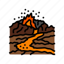 disaster, volcano, eruption, lava, nature, rock