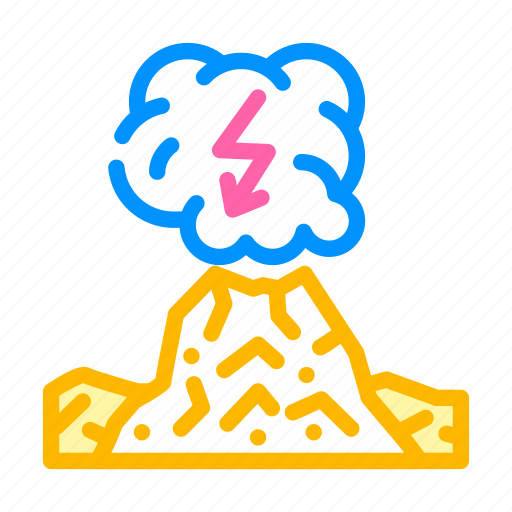 Dirty, thunderstorm, volcano, lava, eruption, water icon - Download on Iconfinder