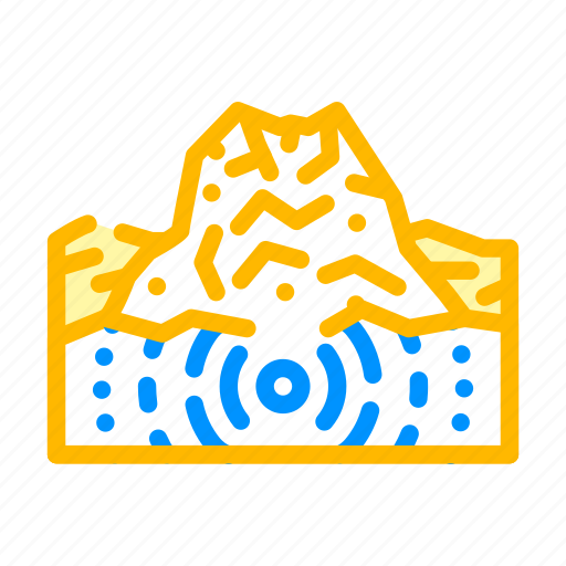 Earthquake, volcano, lava, eruption, water, stratovolcano icon - Download on Iconfinder