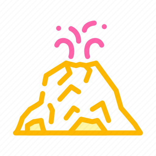Eruption, volcano, lava, water, stratovolcano, mountain icon - Download on Iconfinder