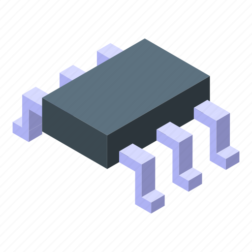 Voltage, regulator, circuit, protection, isometric icon - Download on Iconfinder