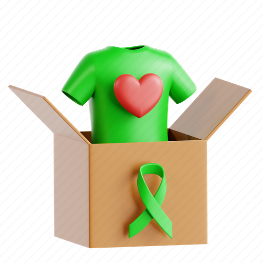 Clothes, donation, clothes donation, charity, secondhand clothes, box 3D illustration - Download on Iconfinder