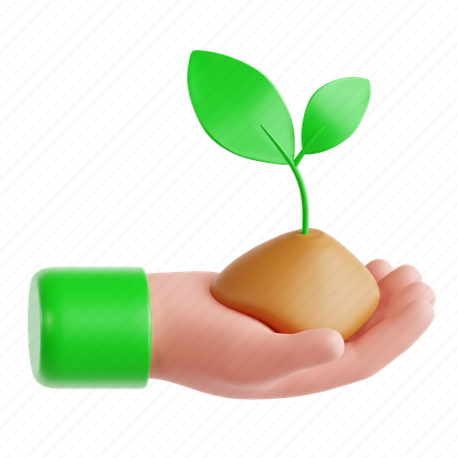 Plant, tree, plant a tree, give, grow, nature, environment 3D illustration - Download on Iconfinder