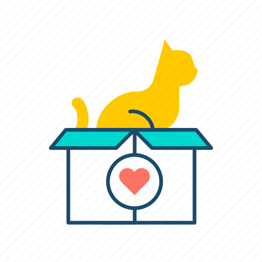 Box, cat, charity, contribution, donation, pet, volunteering icon - Download on Iconfinder