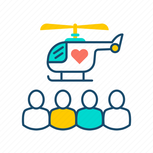 Aid, charity, donation, helicopter, humanitarian, people, volunteering icon - Download on Iconfinder
