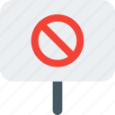 cross, sign board, vote, prohibited