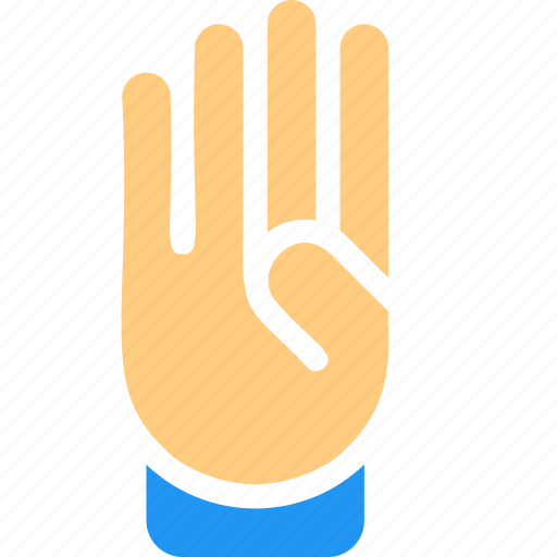 Hand, four, vote, gesture icon - Download on Iconfinder