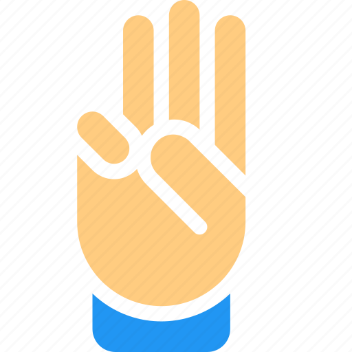 Hand, three, vote, gesture icon - Download on Iconfinder