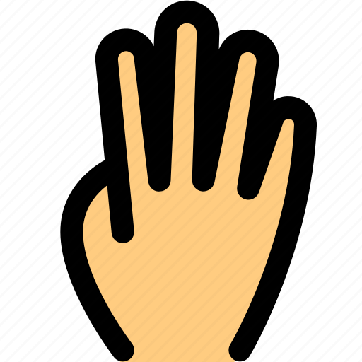 Back, hand, four, vote icon - Download on Iconfinder