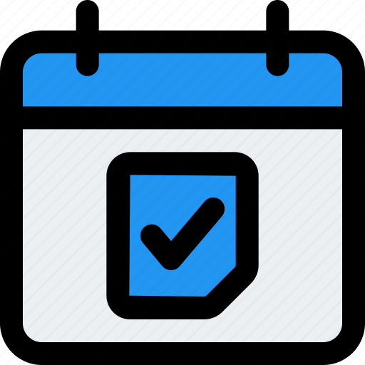 Calendar, election, vote, tick mark icon - Download on Iconfinder