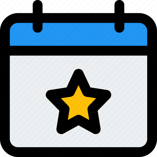 Calendar, star, planner, vote icon - Download on Iconfinder