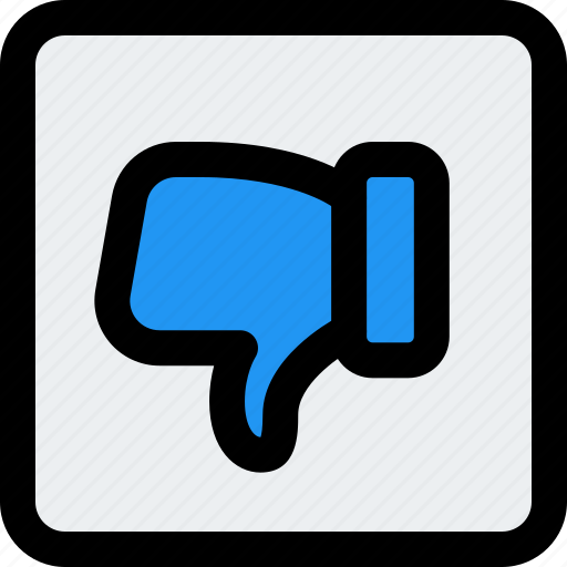 Dislike, square, vote, thumbs down icon - Download on Iconfinder