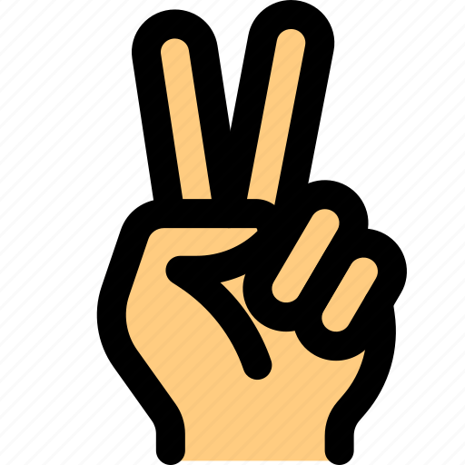 Finger, two, vote, gesture icon - Download on Iconfinder