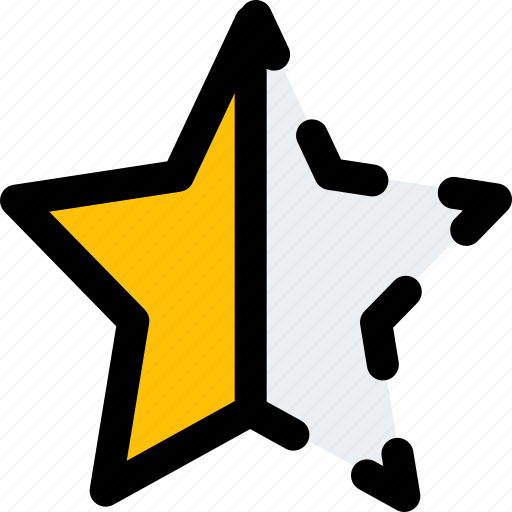 Half, star, favorite, heart, vote icon - Download on Iconfinder