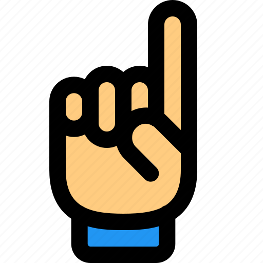 Hand, one, vote, gesture icon - Download on Iconfinder