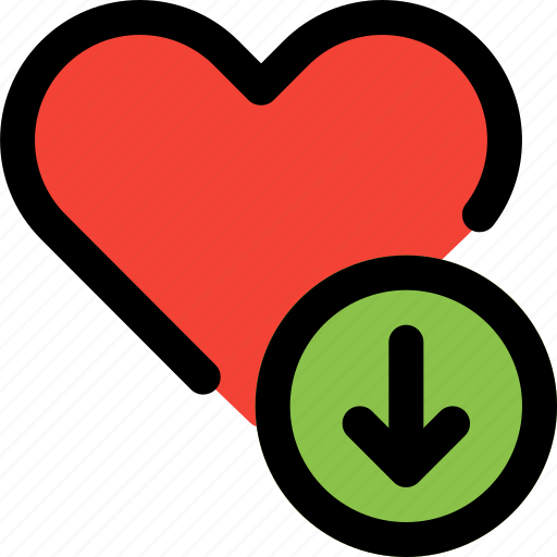 Heart, down, vote, arrow icon - Download on Iconfinder