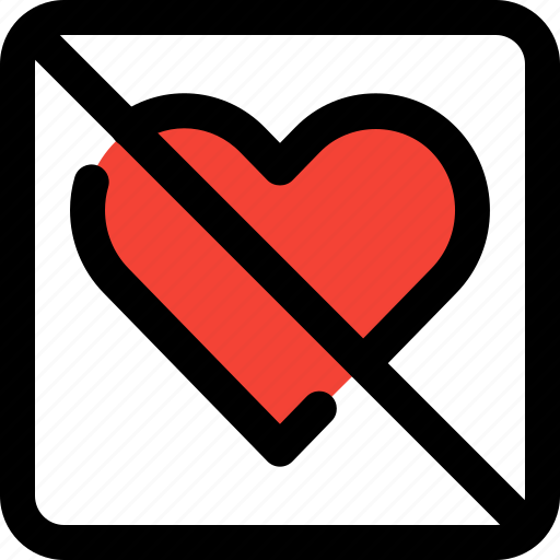 Heart, square, crossed, vote icon - Download on Iconfinder