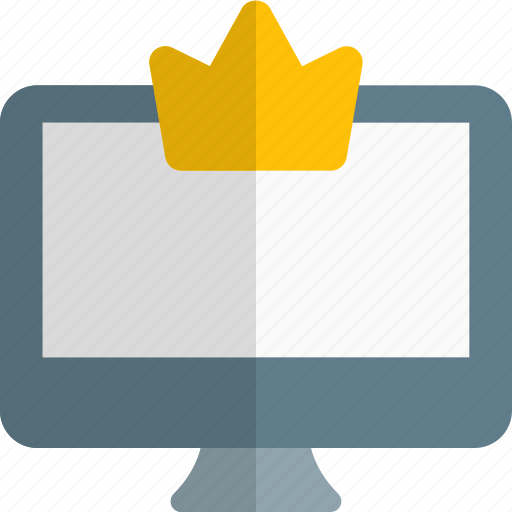 Crown, dekstop, rewards, monitor icon - Download on Iconfinder