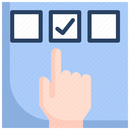 Hand, checklist, vote, check, mark, list, checkbox icon - Download on Iconfinder