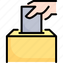 vote, hand, box, election, democracy, politics, ballot