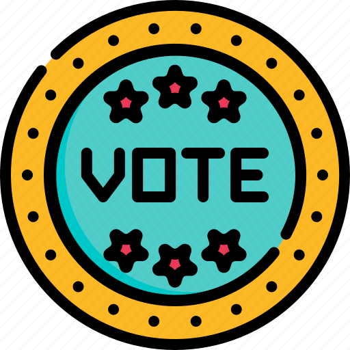 Vote, badge, campaign, presidential, election, political, democracy icon - Download on Iconfinder