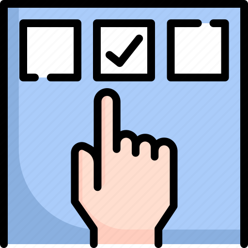 Hand, checklist, vote, check, mark, list, checkbox icon - Download on Iconfinder