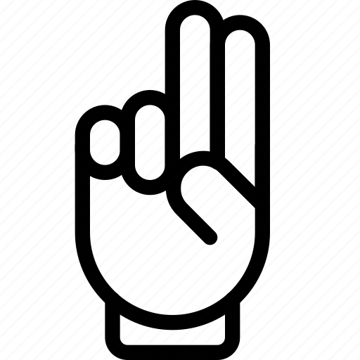 Hand, two, votes, fingers icon - Download on Iconfinder