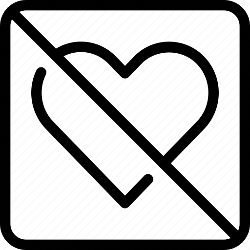 Heart, square, crossed, votes icon - Download on Iconfinder