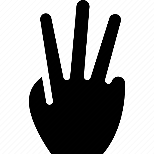 Back, hand, three, vote icon - Download on Iconfinder