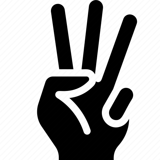 Finger, three, vote, gesture icon - Download on Iconfinder