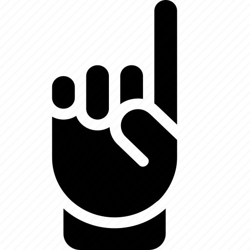 Hand, one, gesture, finger icon - Download on Iconfinder