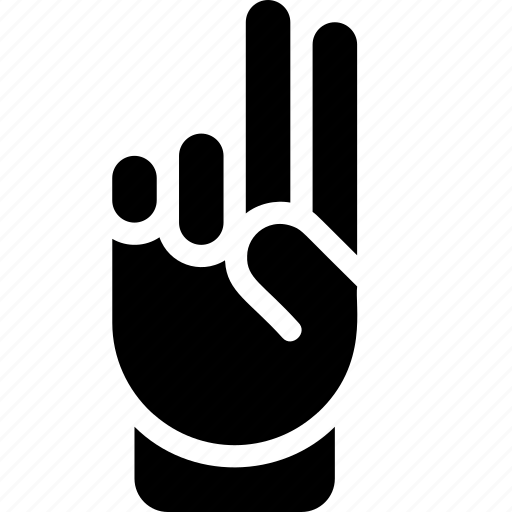 Hand, two, finger, gesture icon - Download on Iconfinder