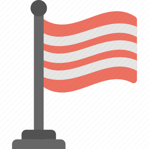 Flag with pole, flat, horizontal line flag, small flag, table flag icon - Download on Iconfinder