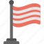 flag with pole, flat, horizontal line flag, small flag, table flag 