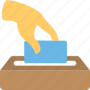 election campaign, vote casting, vote posting, voting, voting box 